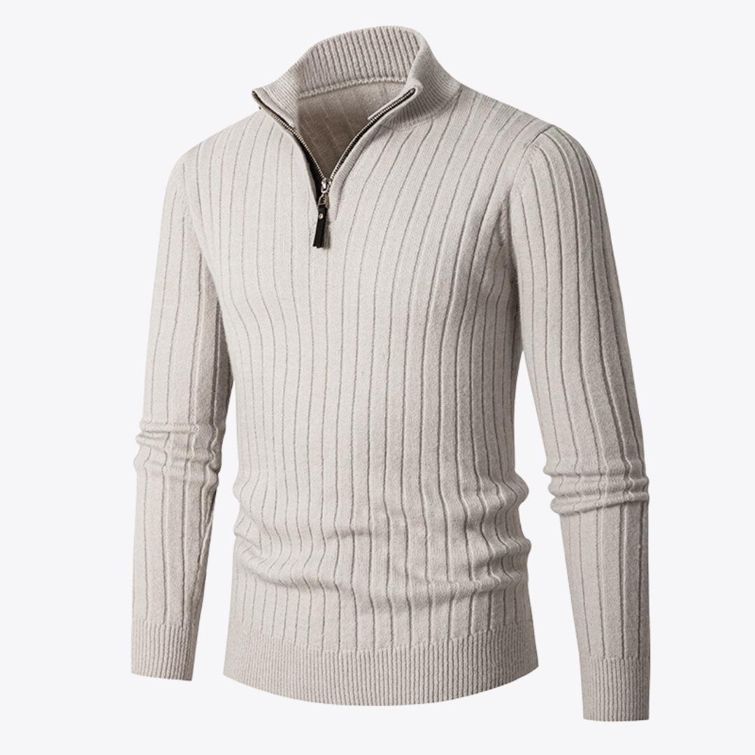 Casual Quarter Zip Sweater - Giovanni Battaglia