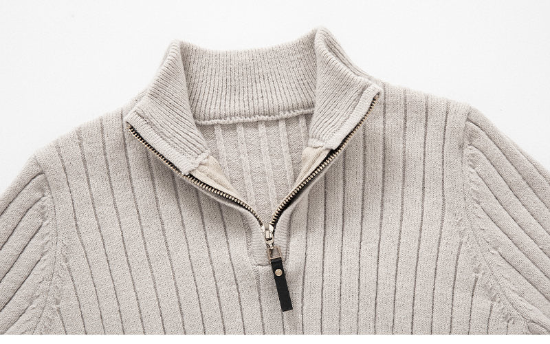 Casual Quarter Zip Sweater - Giovanni Battaglia