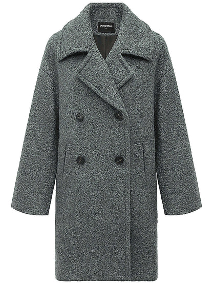Grey Double-Breasted Coat Cocobella