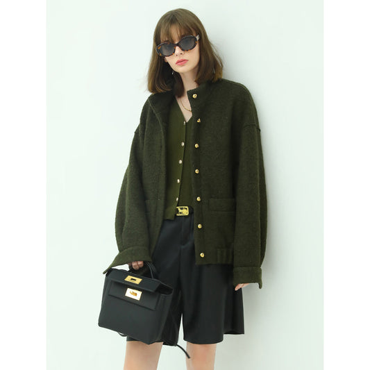 Classic Green Wool Coat Cocobella