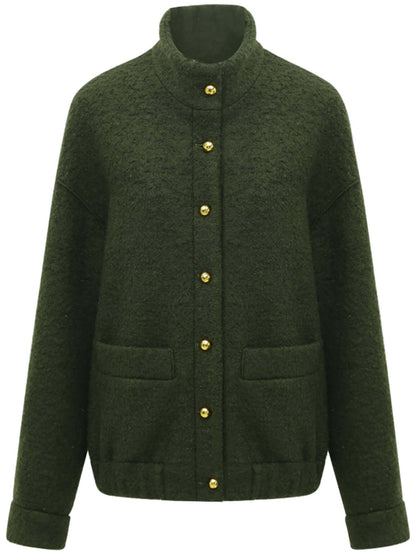 Classic Green Wool Coat Cocobella