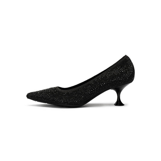 Rhinestone Kitten Heels MALOVE MZ