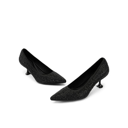 Rhinestone Kitten Heels MALOVE MZ