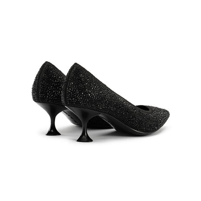 Rhinestone Kitten Heels MALOVE MZ