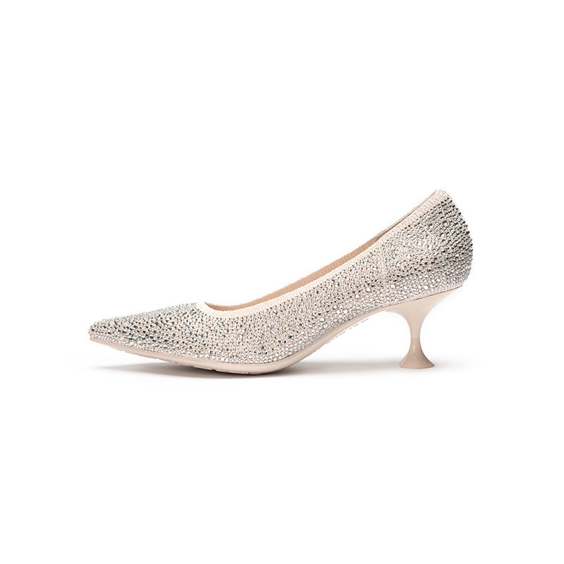 Rhinestone Kitten Heels MALOVE MZ