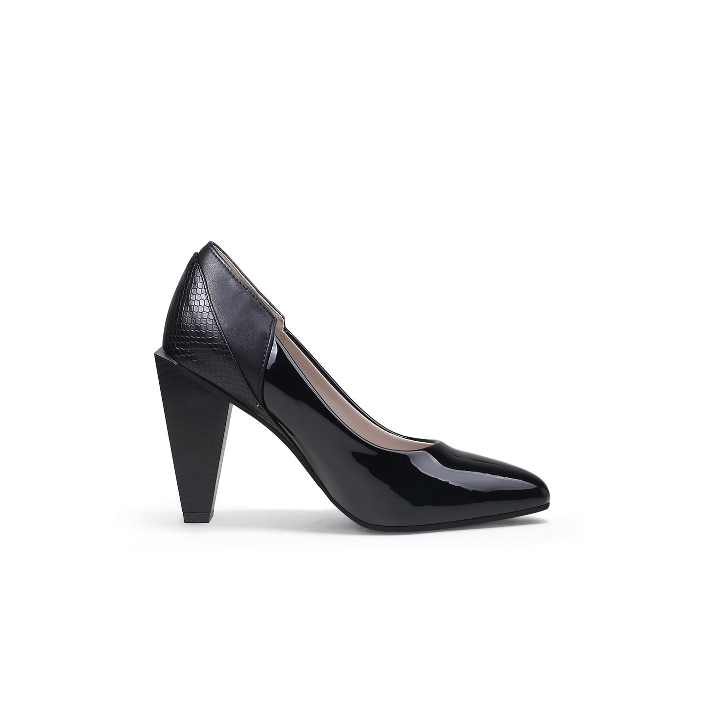 Color-Block Rhombus Heel Pumps Jady Rose