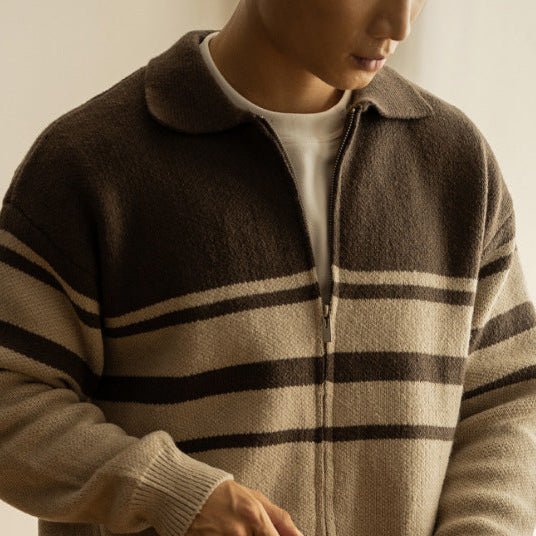 Contrast Lapel Sweater - Giovanni Battaglia