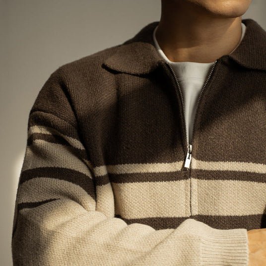 Contrast Lapel Sweater - Giovanni Battaglia