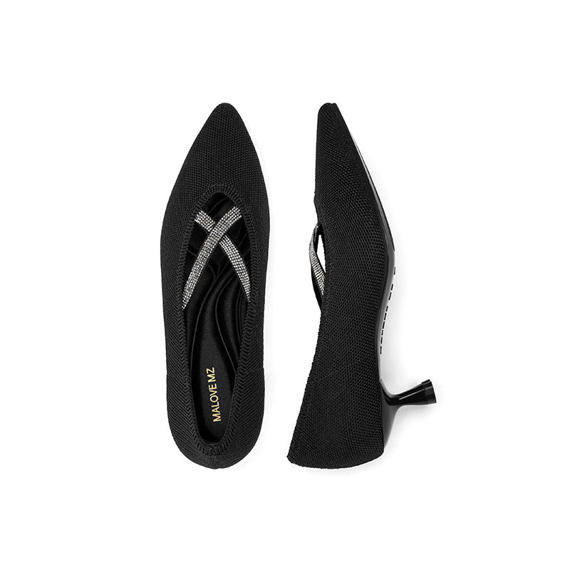 Countess Pointed Toe Kitten Heels MALOVE MZ