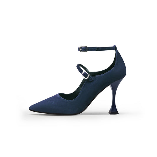 Double Strap Scallop Pumps Jady Rose