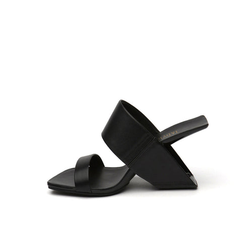 Two-Strap Square-Toe Mules Jady Rose
