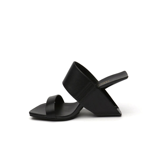 Two-Strap Square-Toe Mules Jady Rose