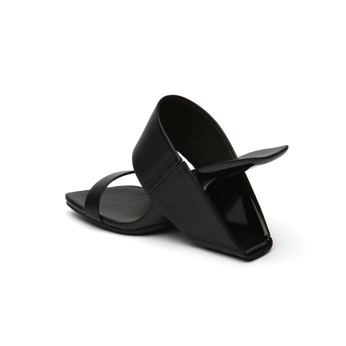 Two-Strap Square-Toe Mules Jady Rose