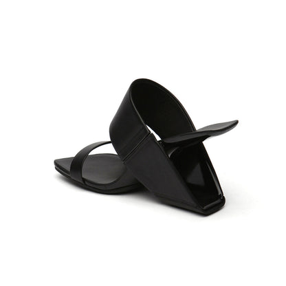 Two-Strap Square-Toe Mules Jady Rose