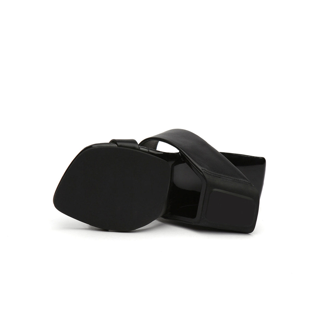 Two-Strap Square-Toe Mules Jady Rose