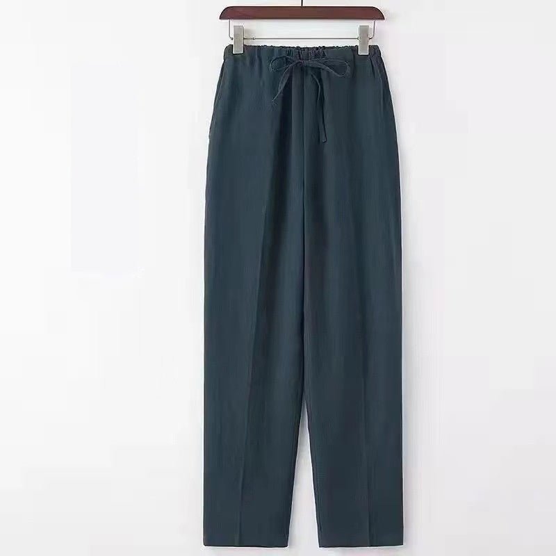 Drawstring Linen Pants - Giovanni Battaglia