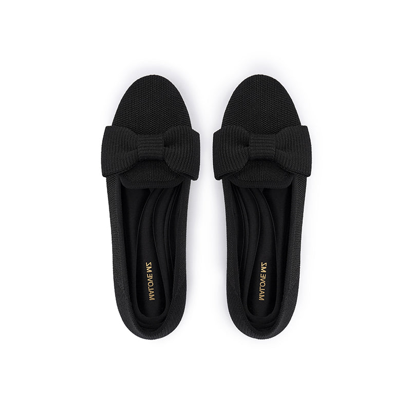Elegant Bow Round Toe Flats MALOVE MZ