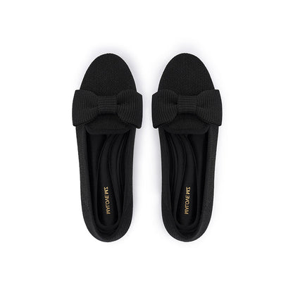Elegant Bow Round Toe Flats MALOVE MZ