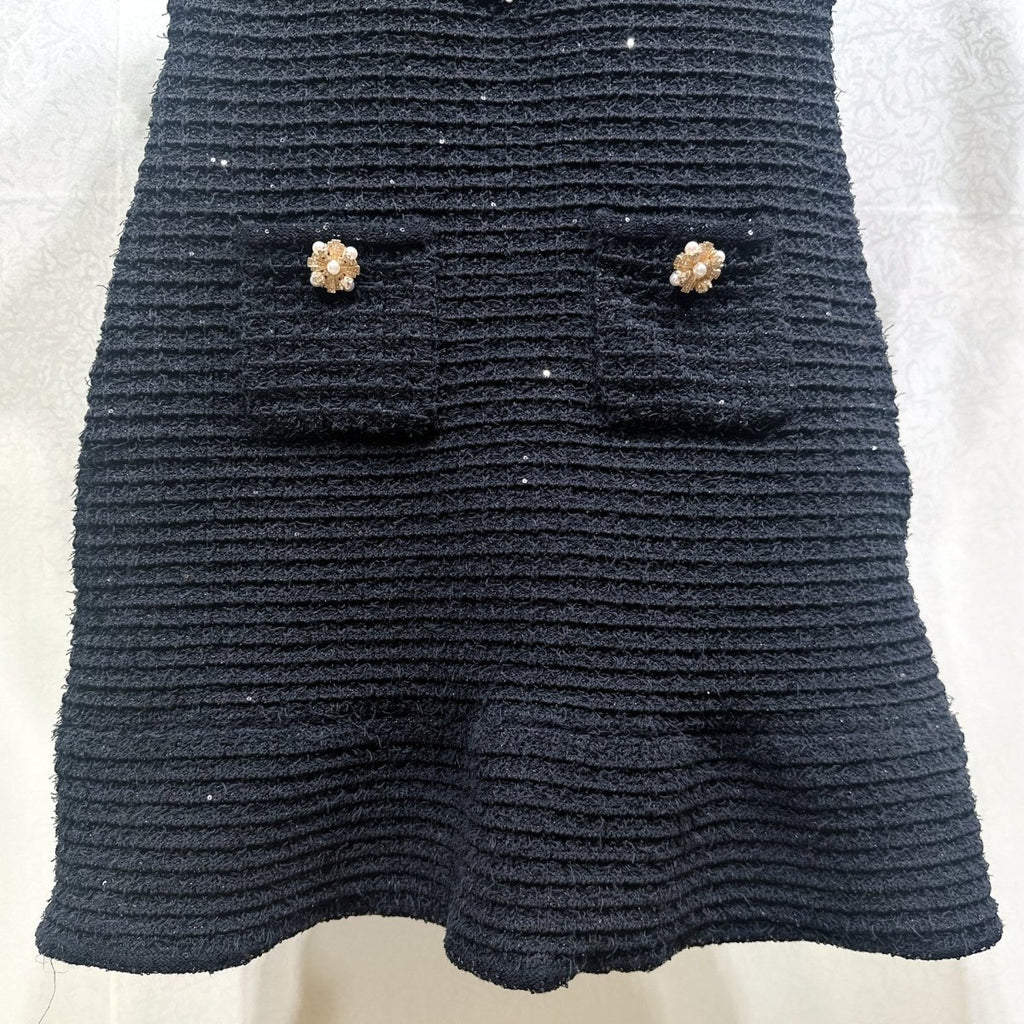 Esandro Vale™ - Button Bow Knitted Dress - Giovanni Battaglia