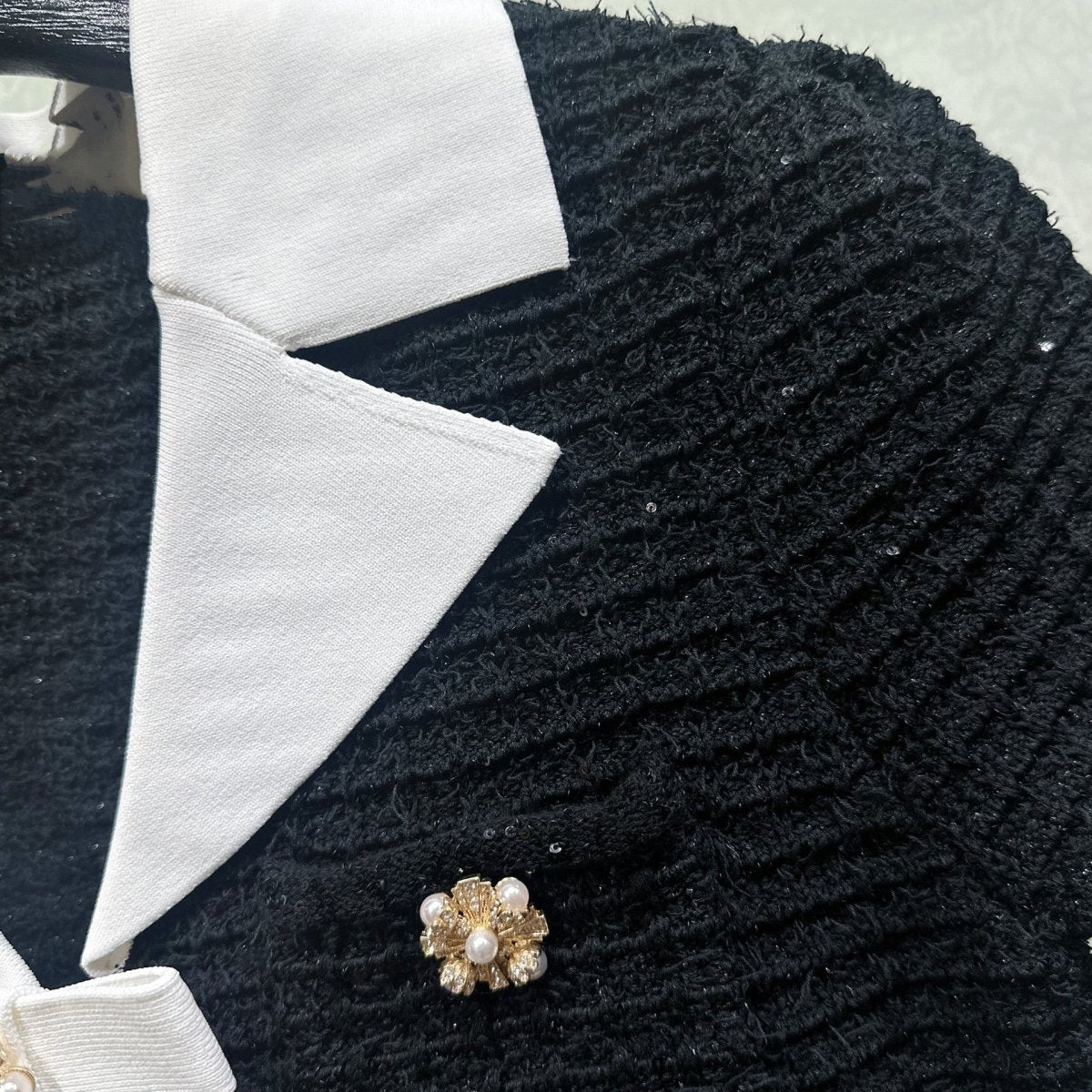 Esandro Vale™ - Button Bow Knitted Dress - Giovanni Battaglia