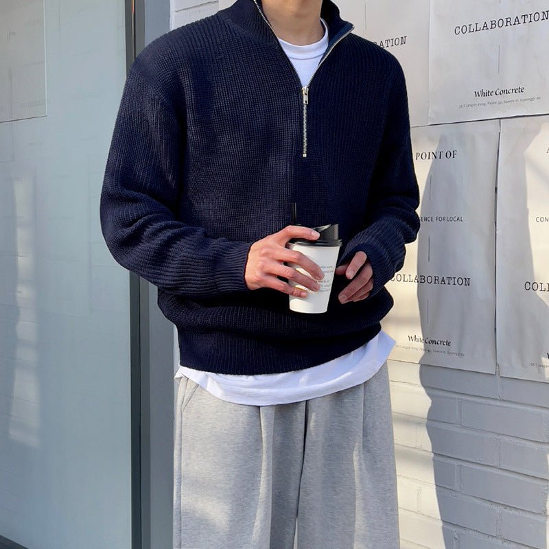 Esandro Vale™ - Half - Zip Sweater - Giovanni Battaglia