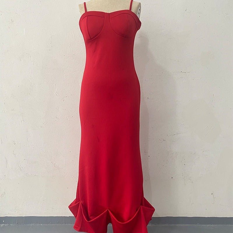 Esandro Vale™ - Ruffled Sleeveless Dress - Giovanni Battaglia