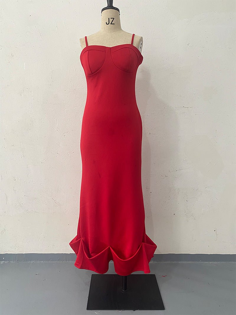 Esandro Vale™ - Ruffled Sleeveless Dress - Giovanni Battaglia