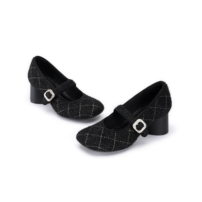 Vintage Mary Jane Block Heels MALOVE MZ