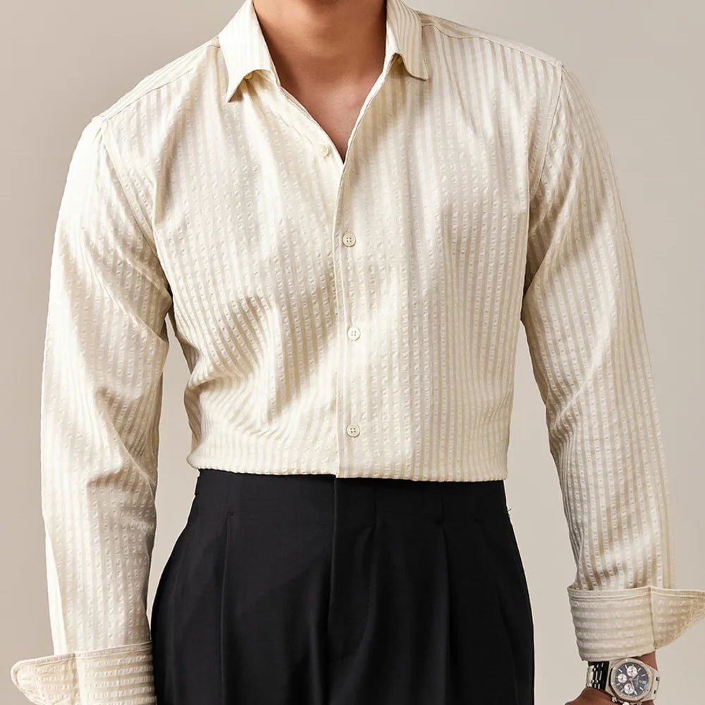 Gestreiftes Hemd aus Baumwolle für Herren - Giovanni Battaglia