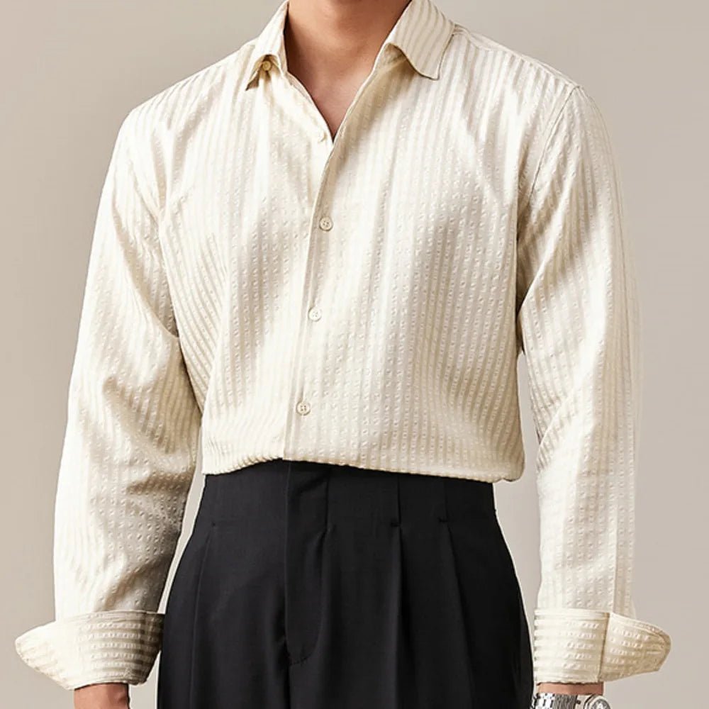 Gestreiftes Hemd aus Baumwolle für Herren - Giovanni Battaglia