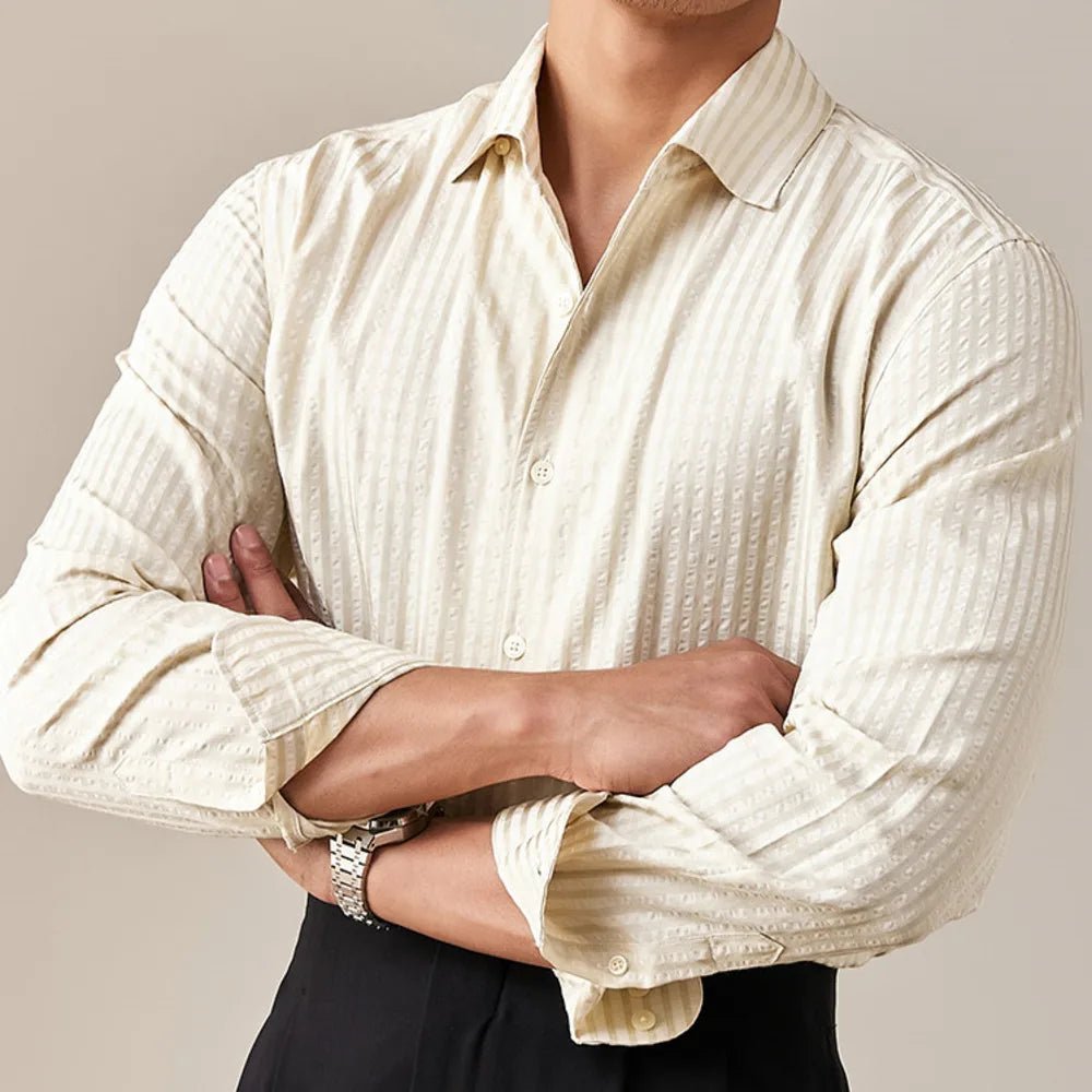 Gestreiftes Hemd aus Baumwolle für Herren - Giovanni Battaglia