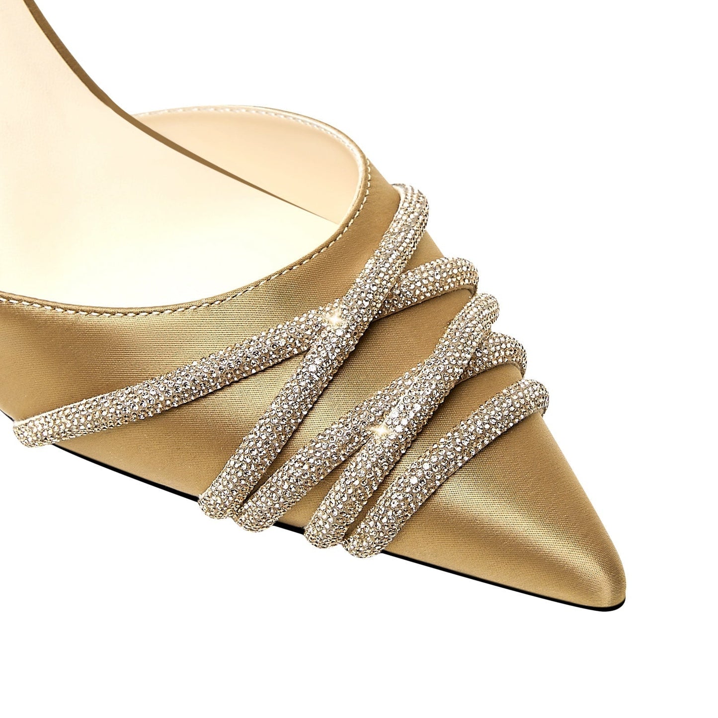Gold Rhinestone Wrap Sandals Jady Rose