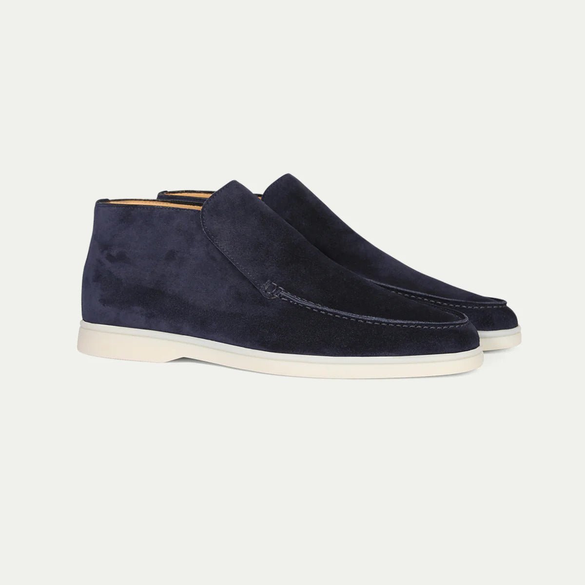 High Rise Suede Loafers - Giovanni Battaglia