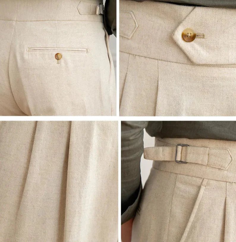 Italienische Leinenhose aus Baumwolle - Giovanni Battaglia