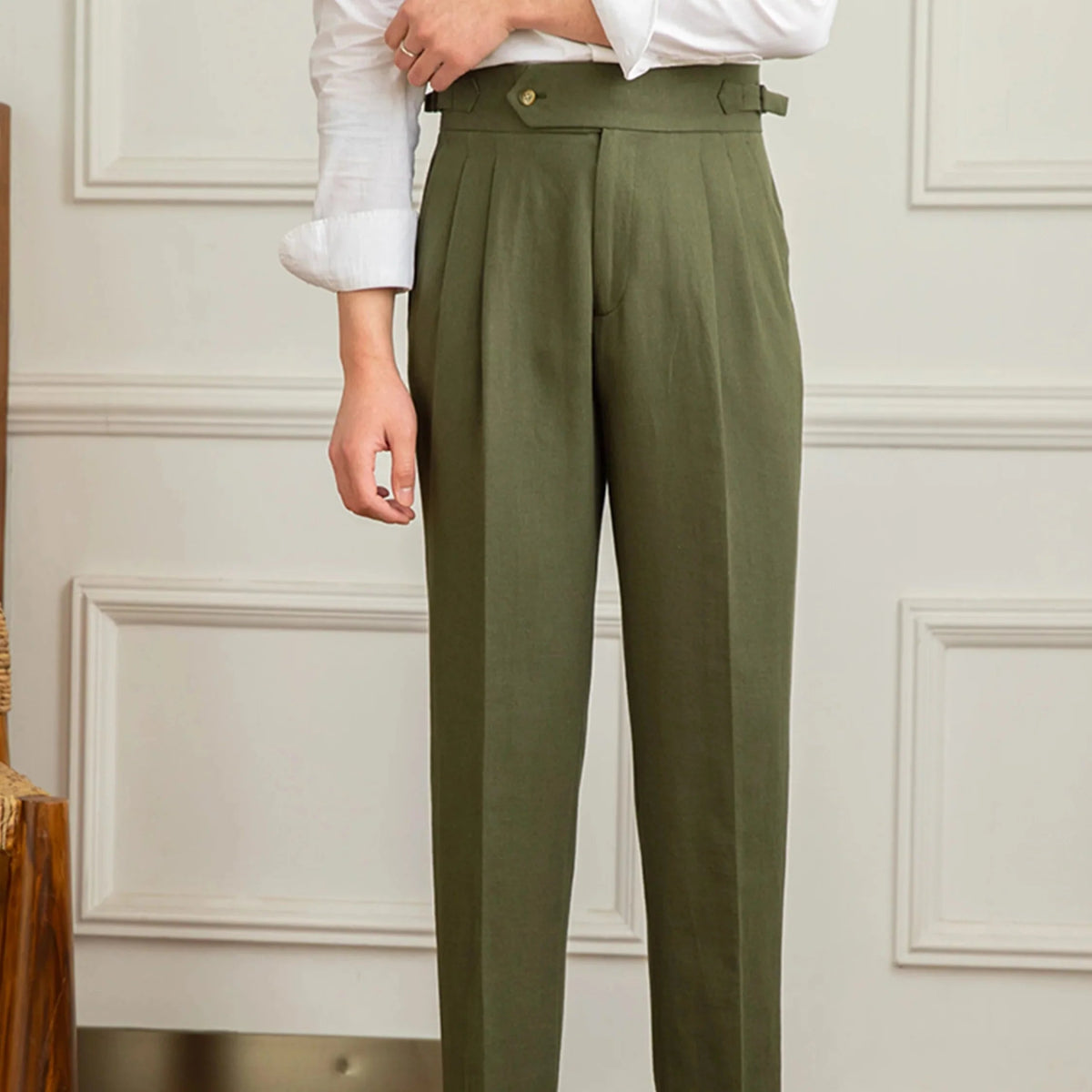 Italienische Leinenhose aus Baumwolle - Giovanni Battaglia