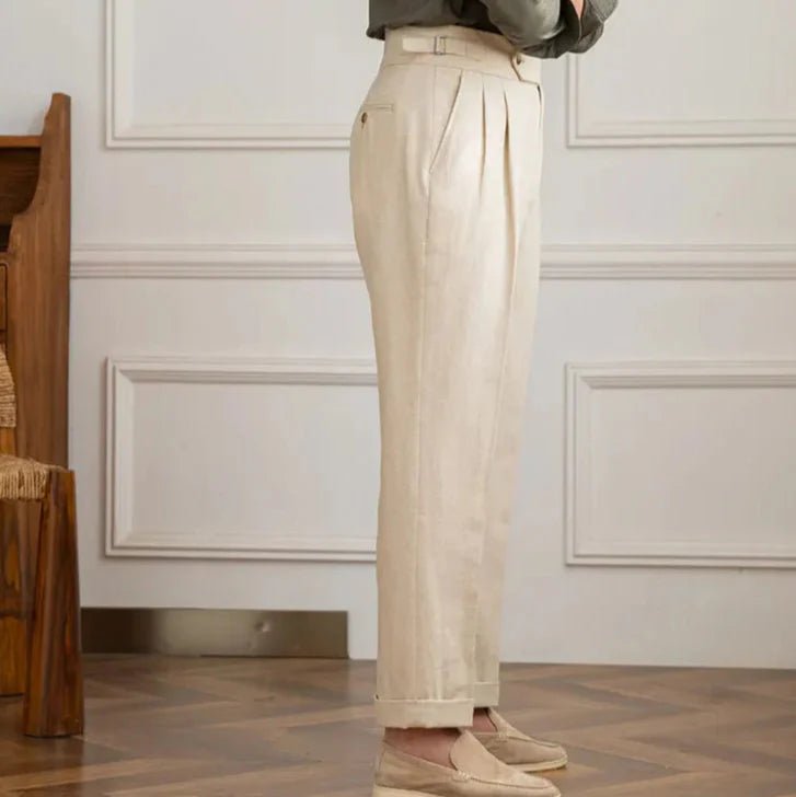 Italienische Leinenhose aus Baumwolle - Giovanni Battaglia