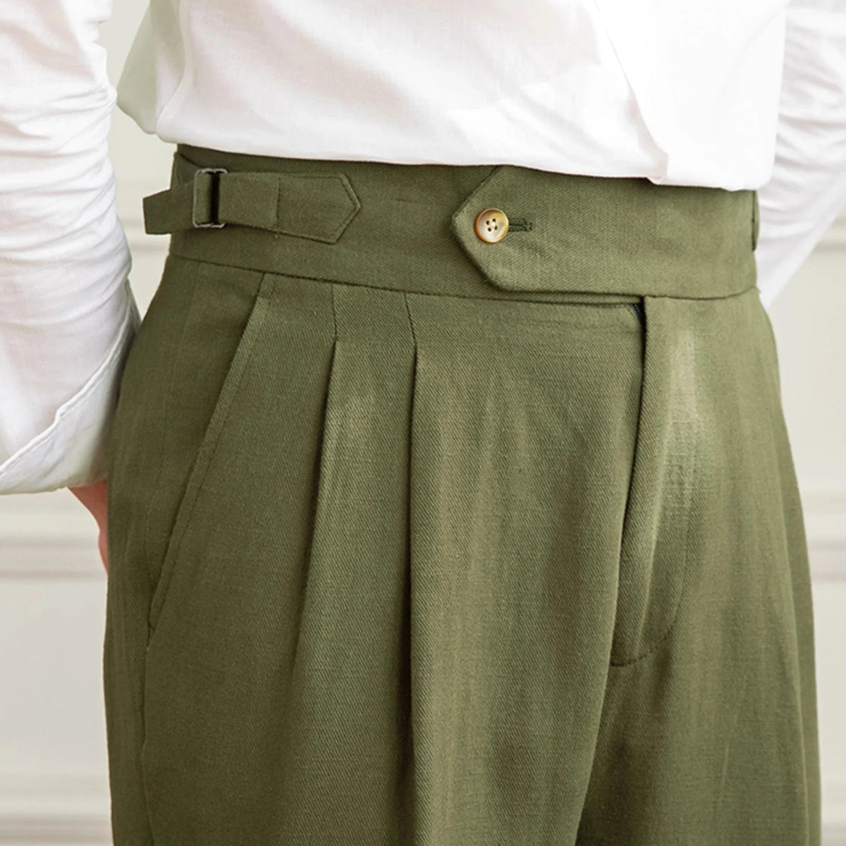 Italienische Leinenhose aus Baumwolle - Giovanni Battaglia