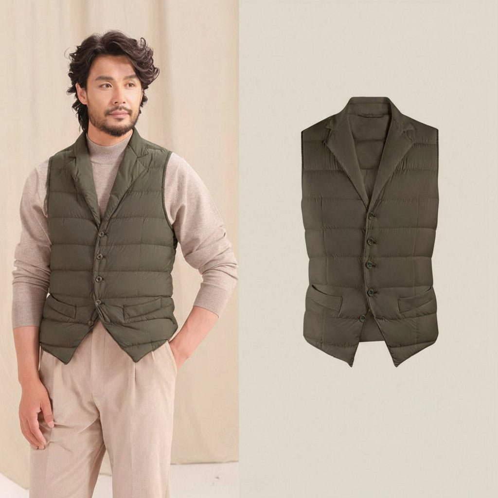 Italienische Napoli Steppweste | Entendaunen Weste im klassischen Design - Giovanni Battaglia