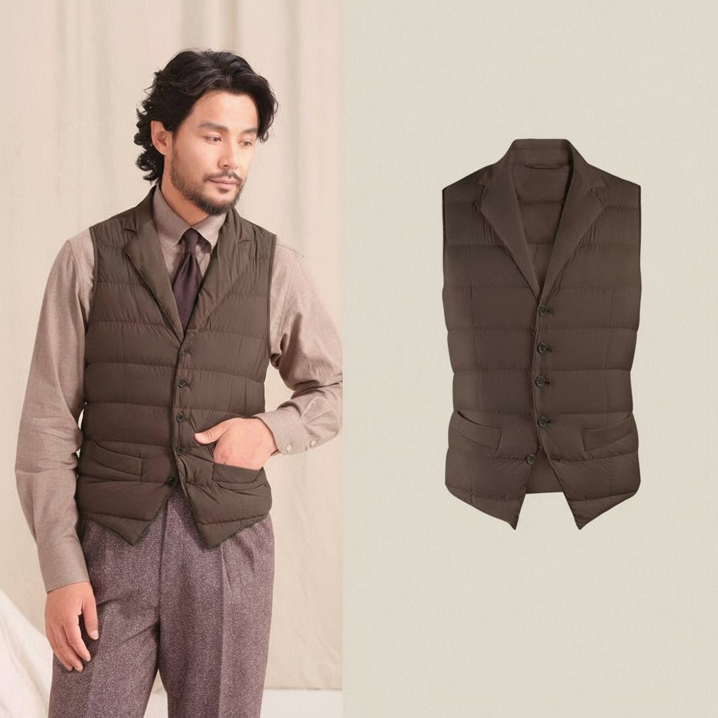 Italienische Napoli Steppweste | Entendaunen Weste im klassischen Design - Giovanni Battaglia