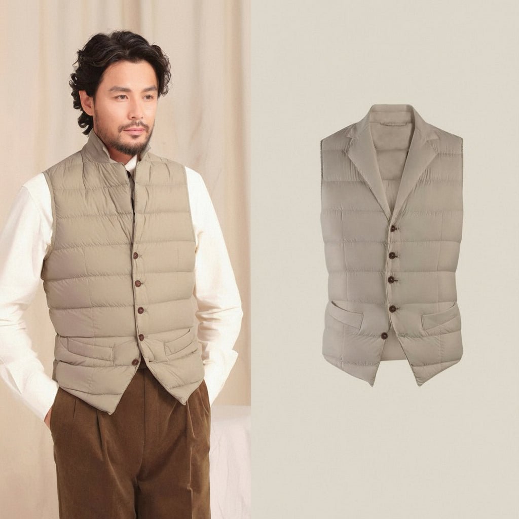 Italienische Napoli Steppweste | Entendaunen Weste im klassischen Design - Giovanni Battaglia