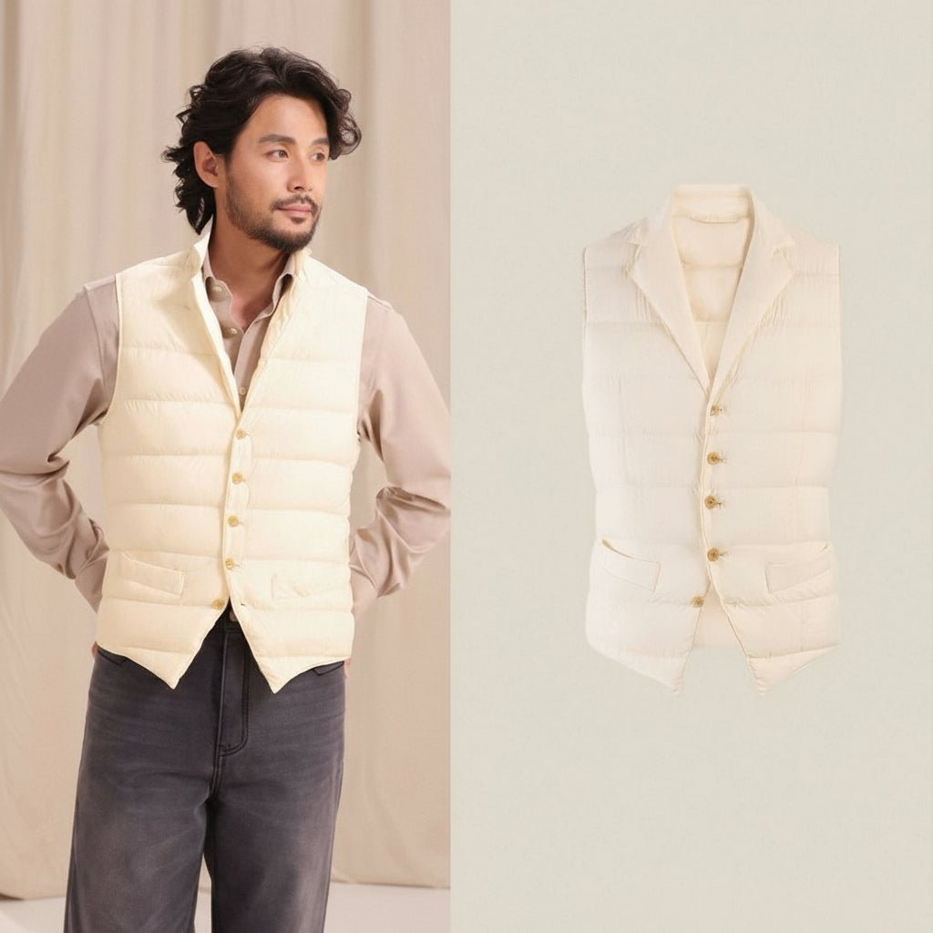 Italienische Napoli Steppweste | Entendaunen Weste im klassischen Design - Giovanni Battaglia