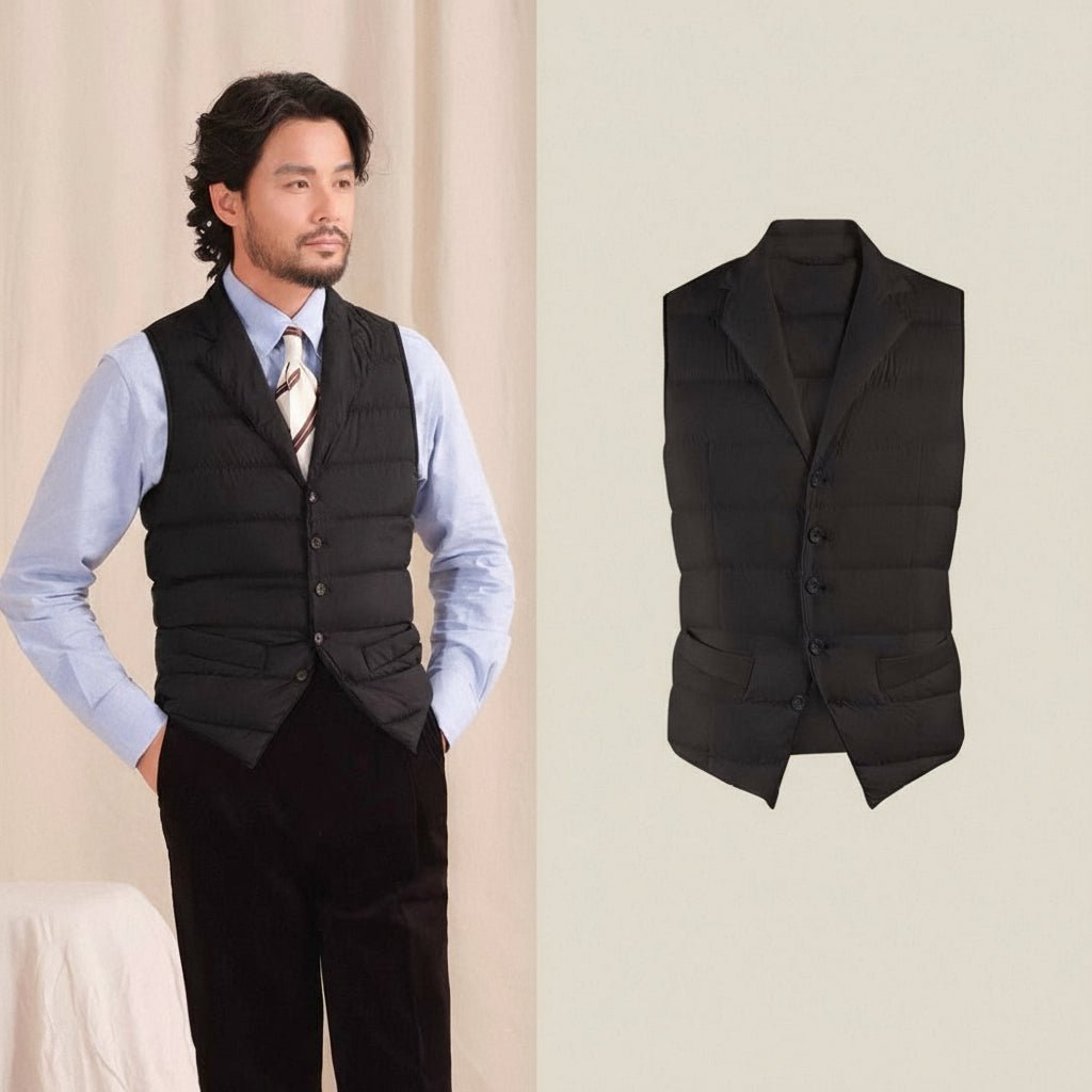 Italienische Napoli Steppweste | Entendaunen Weste im klassischen Design - Giovanni Battaglia