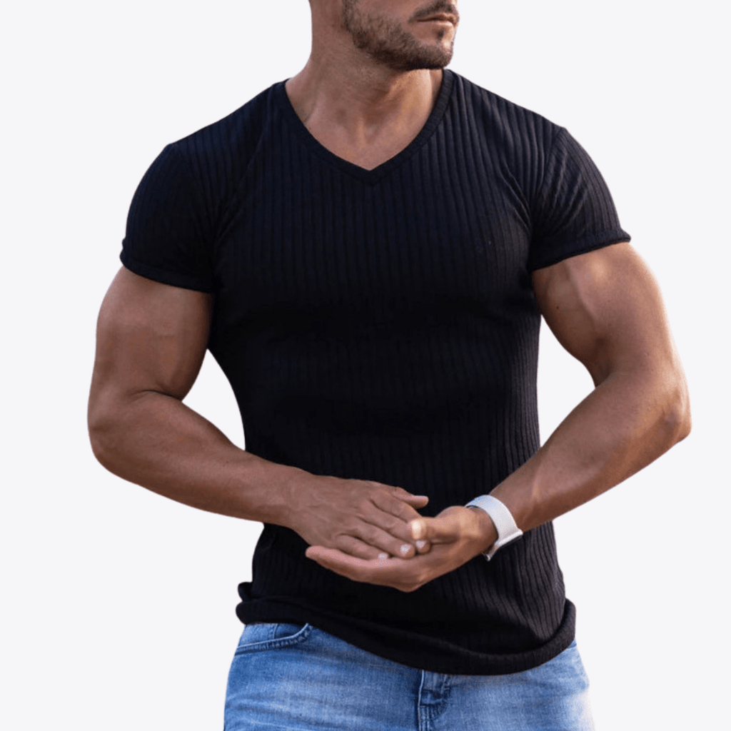 Klassisches V - Neck T-Shirt - Giovanni Battaglia