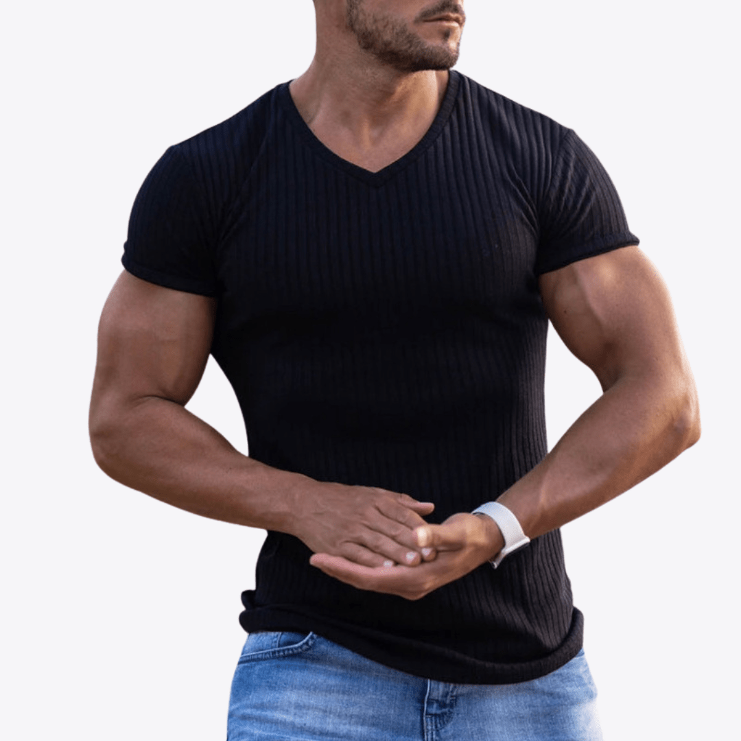 Klassisches V - Neck T-Shirt - Giovanni Battaglia