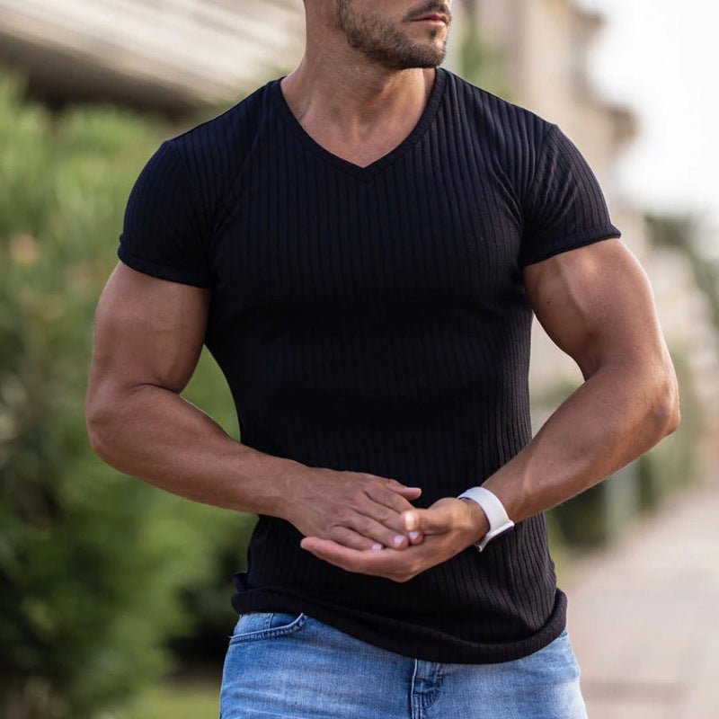 Klassisches V - Neck T-Shirt - Giovanni Battaglia
