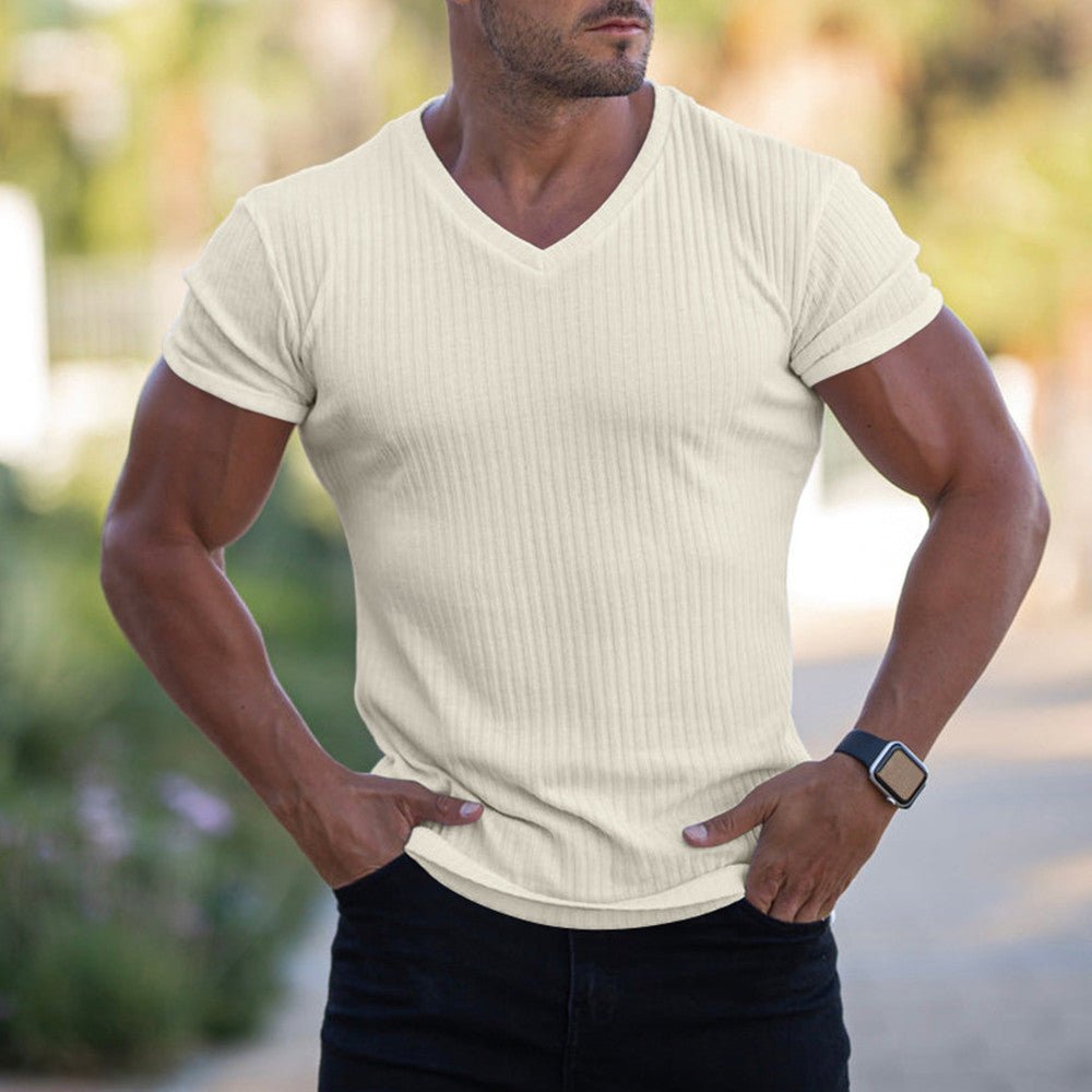 Klassisches V - Neck T-Shirt - Giovanni Battaglia
