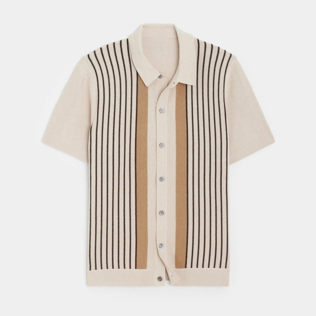 Knitted Button Up Polo - Giovanni Battaglia