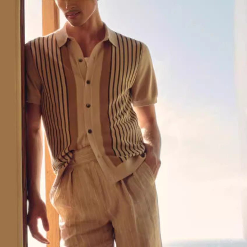 Knitted Button Up Polo - Giovanni Battaglia