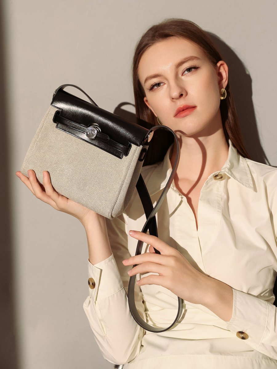 Kunstleder Umhängetasche im Segeltuch - Design - Giovanni Battaglia