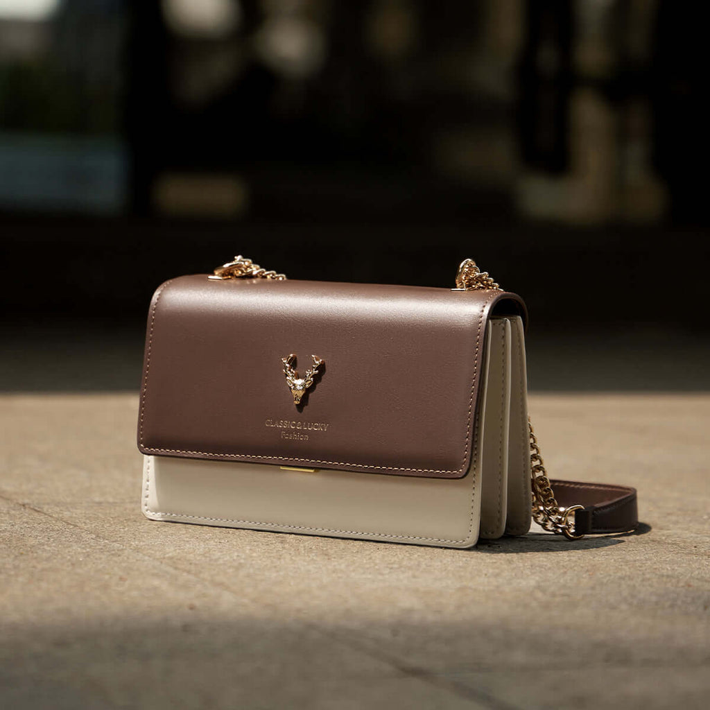 Kylie Schultertasche aus Leder mit doppelter Kette - Giovanni Battaglia